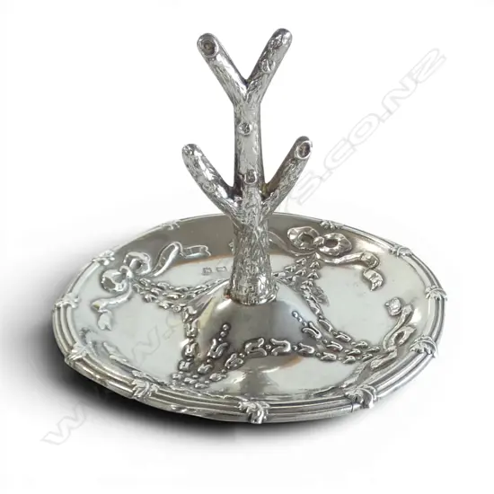 EDWARDIAN SILVER RING TREE BIRMINGHAM 1909 19.85gms