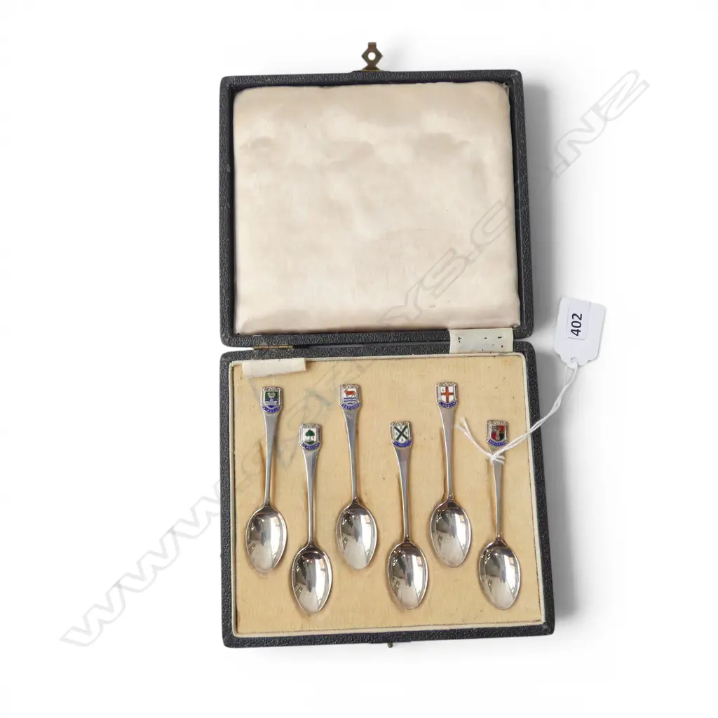 CASED SET OF 6 S/SILVER COFFEE SPOONS 50GMS Image 1++