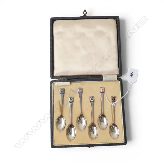 CASED SET OF 6 S/SILVER COFFEE SPOONS 50GMS