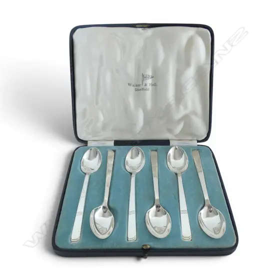CASED SET OF 6 S/SILVER TEASPOONS 103GMS