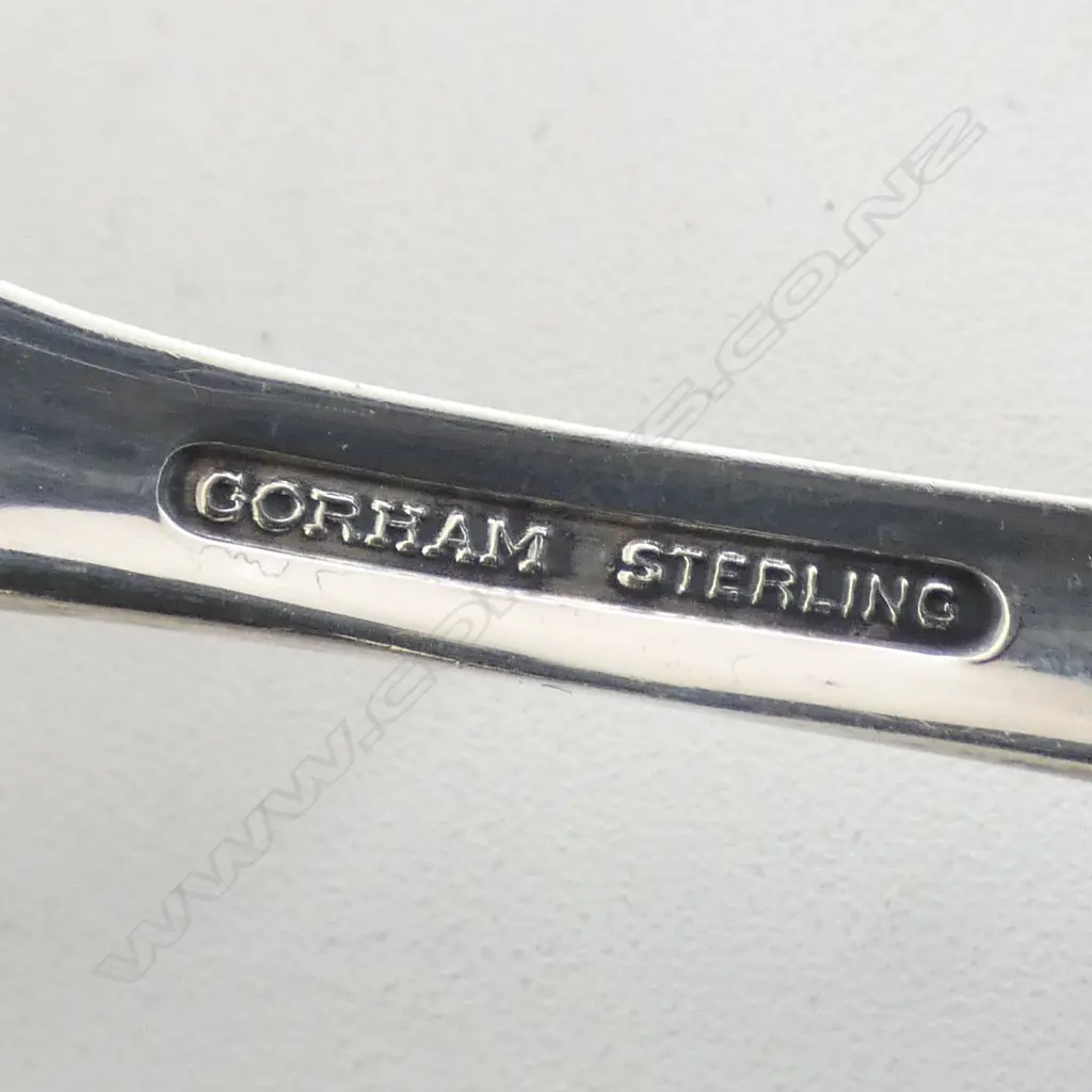 2 PRS GORHAM S/SILVER SERVING SPOONS & FORKS 261.3GMS Image 1++