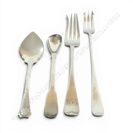4 PCES STG SILVER CUTLERY, 78gms