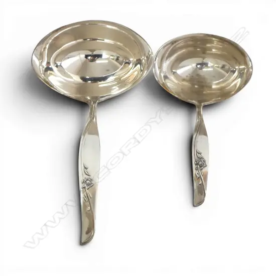 2 GORHAM S/SILVER SAUCE LADLES 97.2GMS