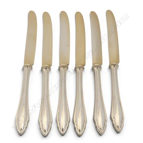 AUSTRAIN 800 SILVER SET OF 6 FRUIT KNIVES ALEXANDER STURM MAKER 161GMS
