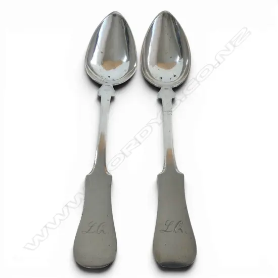 2 SILVER TABLE SPOONS L.220mm 99gms