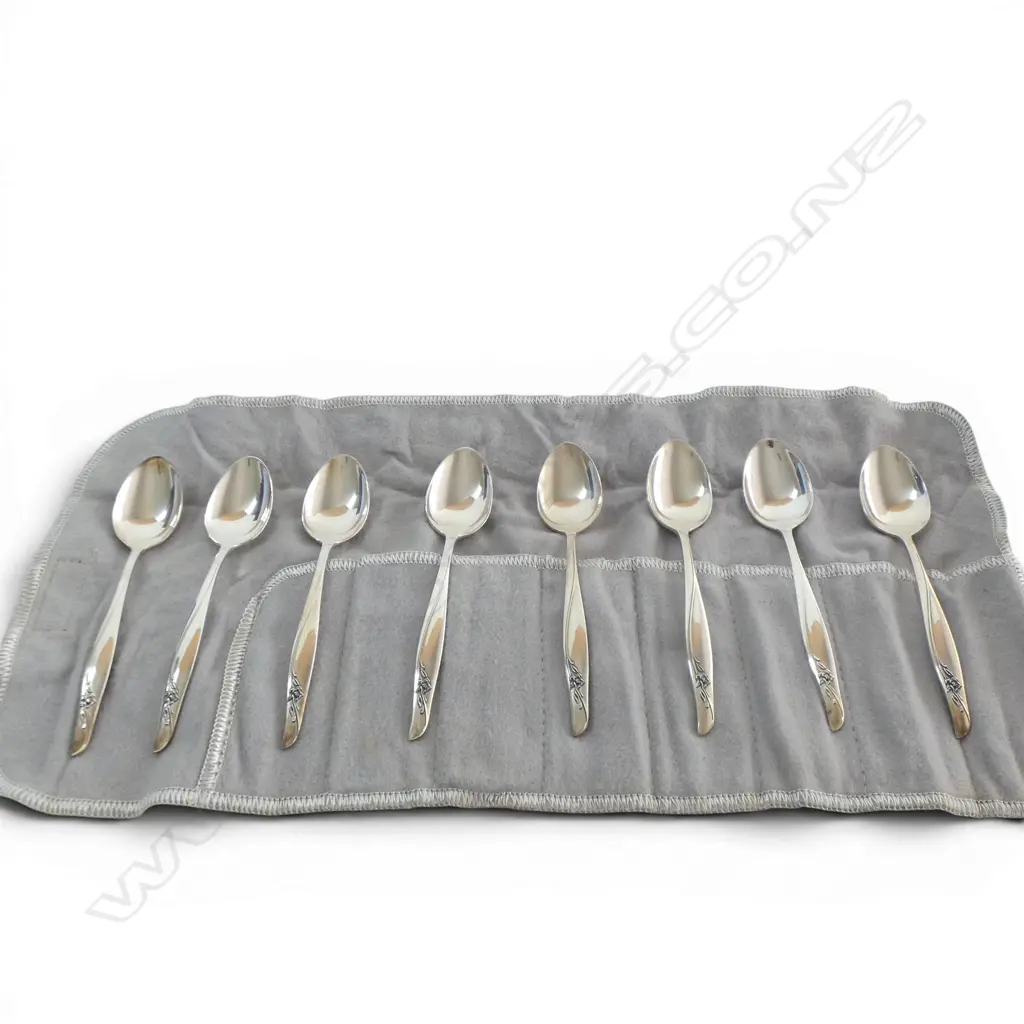 SET OF 8 GORHAM S/SILVER COFFEE SPOONS 98.5GMS Image 1++
