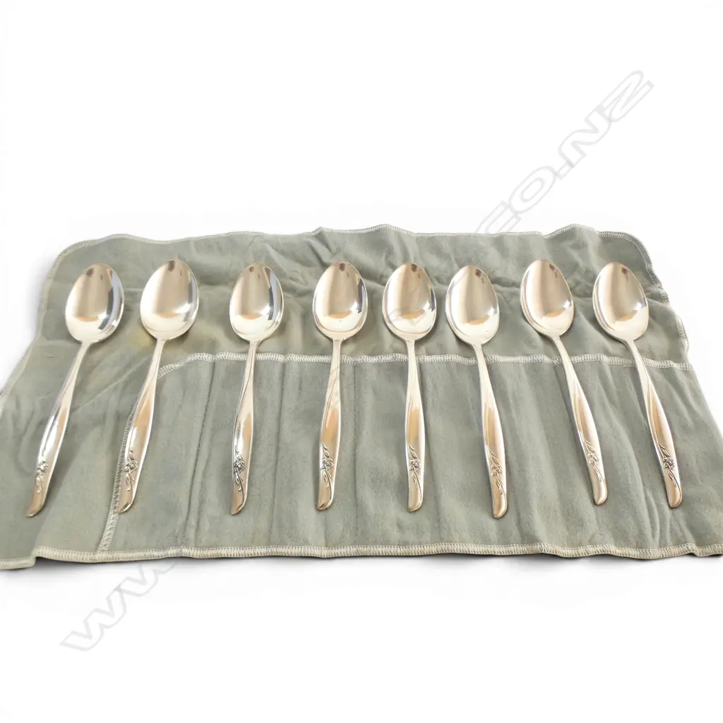 8 GORHAM S/SILVER SMALL DESSERT SPOONS 267.8GMS Image 1++
