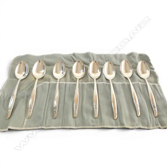 8 GORHAM S/SILVER SMALL DESSERT SPOONS 267.8GMS