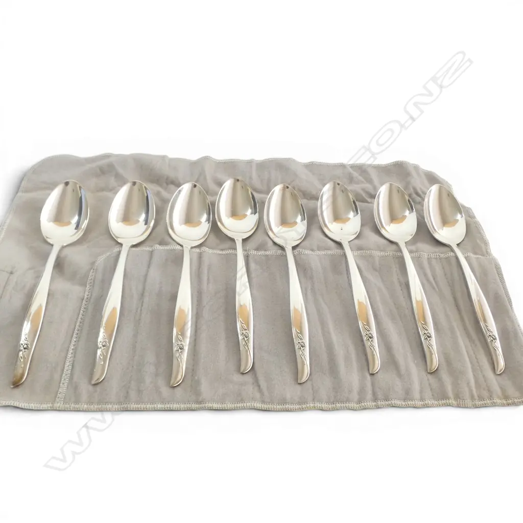 8 GORHAM S/SILVER DESSERT SPOONS 353.2GMS Image 1++