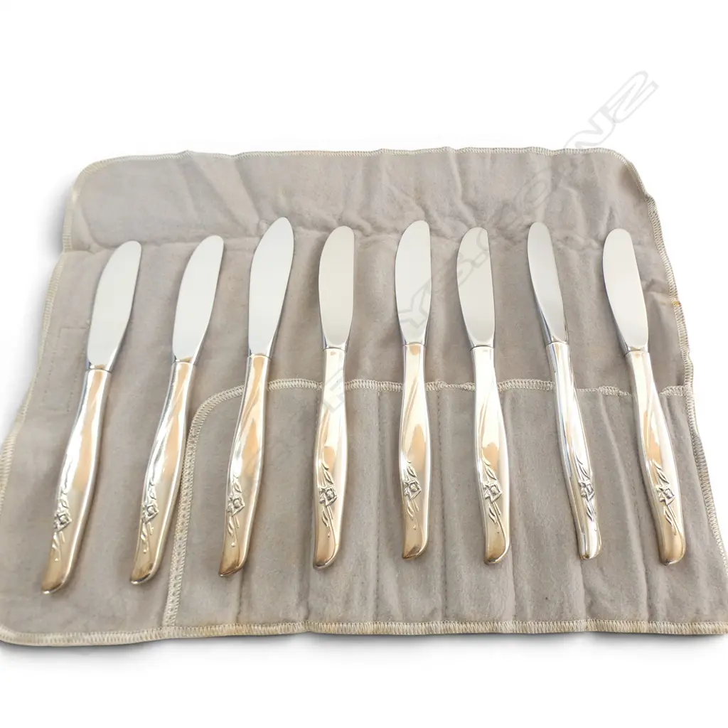SET OF 8 GORHAM S/SILVER HANDLED SMALL KNIVES  Image 1++