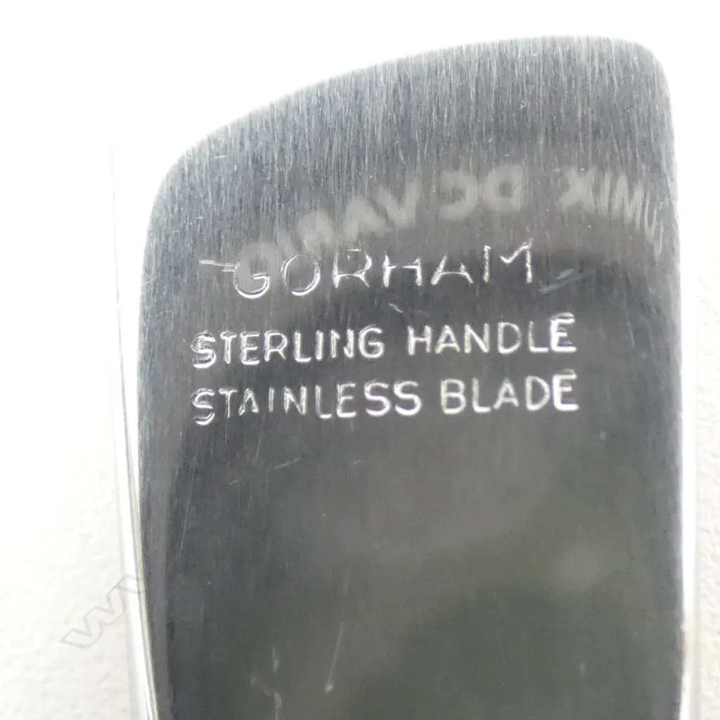 SET OF 8 GORHAM S/SILVER HANDLED SMALL KNIVES  Image 1++