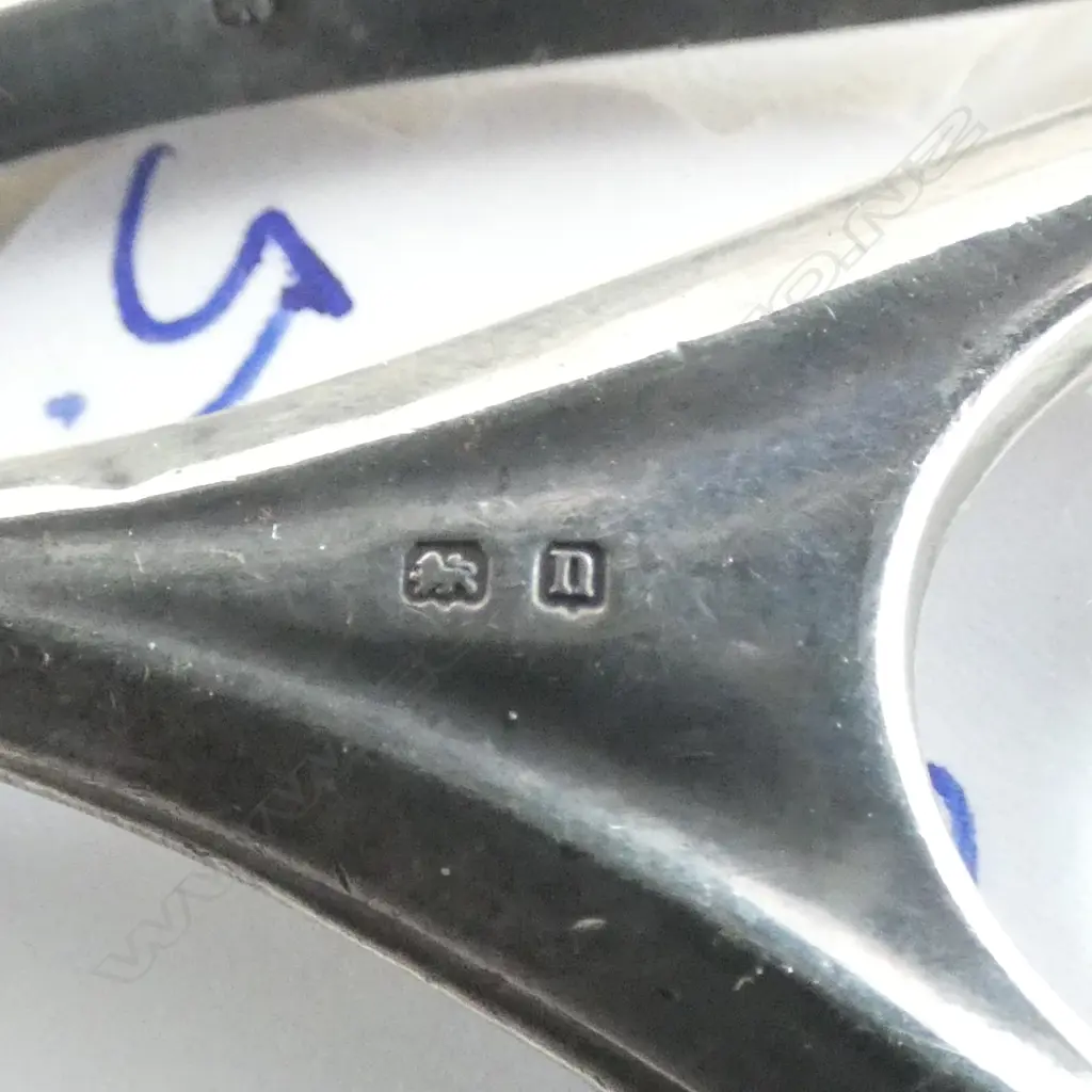 5 PRS SCISSORS, STG SILVER HANDLES L.120mm Image 1++