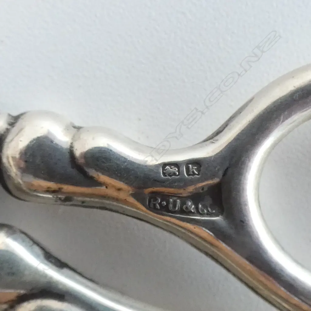 5 PRS SCISSORS, STG SILVER HANDLES L.120mm Image 1++