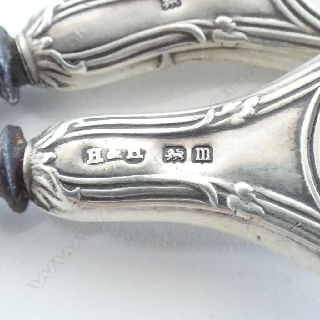 6 PRS SCISSORS, STG SILVER HANDLES L.115mm Image 1++