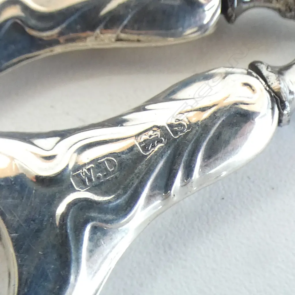 6 PRS SCISSORS, STG SILVER HANDLES L.115mm Image 1++