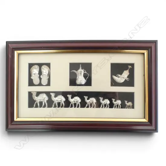 FRAMED 925 SILVER MIDDLE EASTERN CHARMS