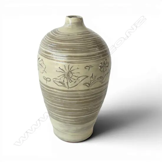 KOREAN SGRAFFITO VASE H210MM