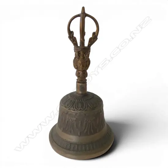 ORIENTAL ARCHAIC STYLE BRASS BELL H.210mm