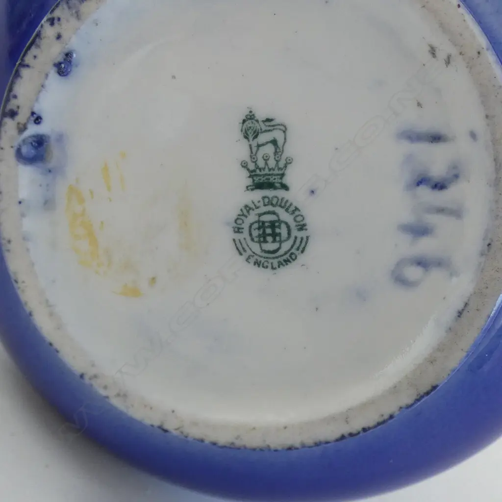 ROYAL DOULTON BLUE CHILDREN TRUMPET VASE, H.180mm Image 1++