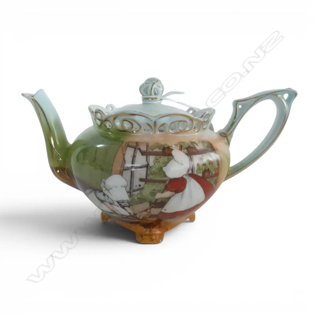 ROYAL BAYREUTH SUNBONNET BABIES TEAPOT, H.100x190mm Image 1++