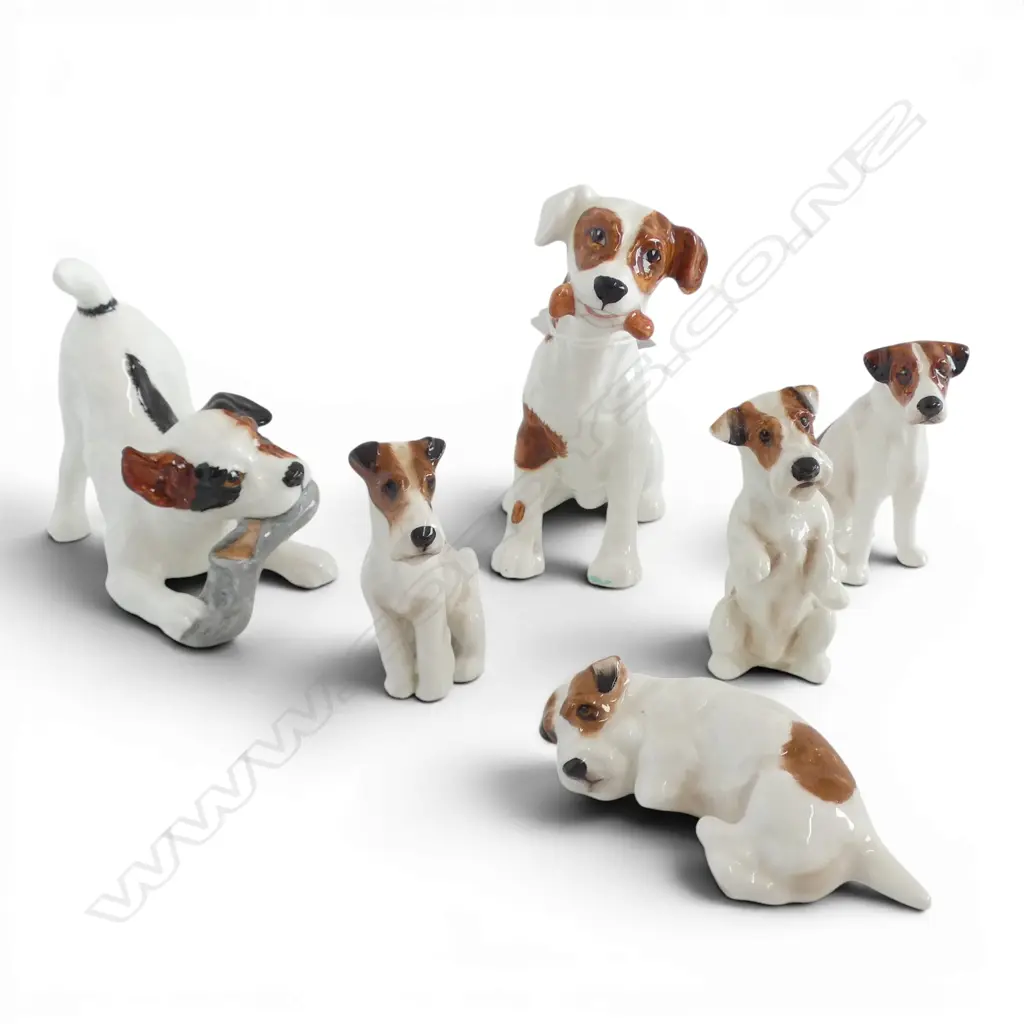 SET 6 ROYAL DOULTON CHINA DOGS, H.100mm tallest Image 1++