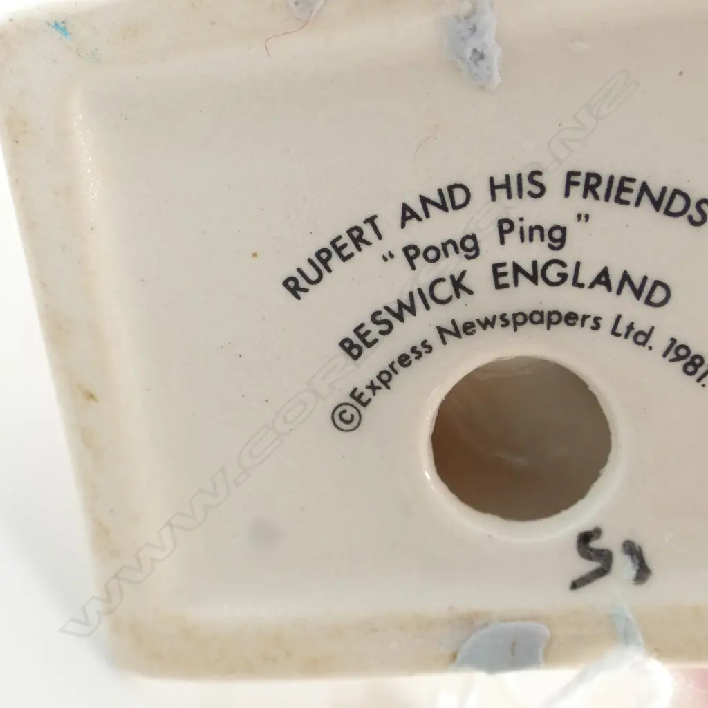 2 BESWICK RUPERT the BEAR & HIS FRIENDS FIGURINES; RUPERT the BEAR & PONG PING, H.105mm Image 1++