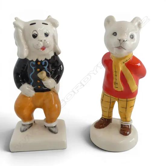 2 BESWICK RUPERT the BEAR & HIS FRIENDS FIGURINES; RUPERT the BEAR & PONG PING, H.105mm