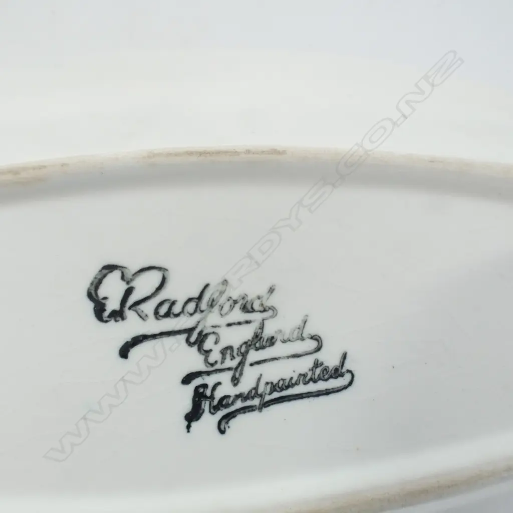 COLLECTION OF 6PCS RADFORD HAND PAINTED CHINA 4 DISHES 2 HANDLED DISH & BOW;L DIA200MM Image 1++