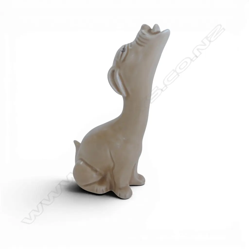 2 SYLVAC FIGURINES; EARLY DACHSHUND #2595, L.50mm & COMICAL DOG #259, H.50mm Image 1++