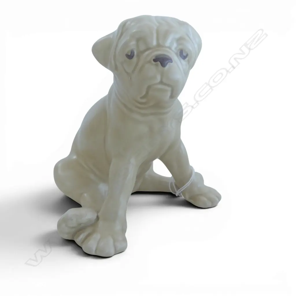 2 SYLVAC FIGURINES; BOXER PUPPY #2331, H.130 & BEGGING DACHSHUND #3175, H.140mm Image 1++