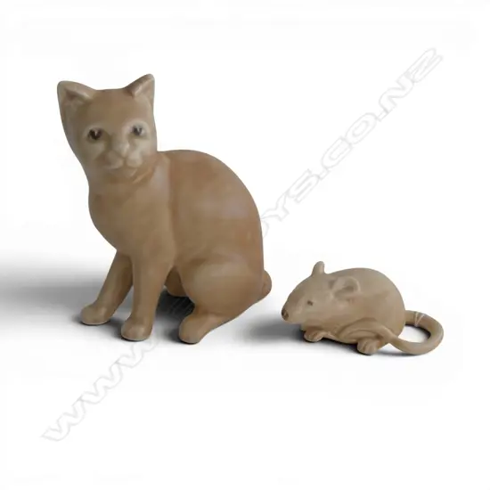 SYLVAC CAT & MOUSE FIGURINES, H.125mm, 40mm