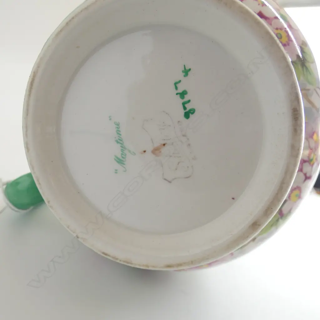 GRIMWADES CHINA CAKE PLATE & CSP WITH SHELLEY AOF JUG H110MM & DISH Image 1++