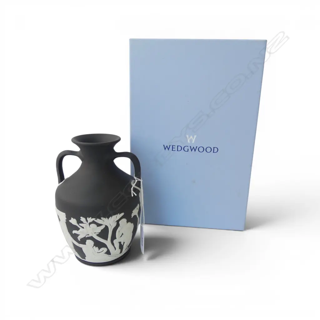 WEDGWOOD SIGNED LTD ED. PORTLAND VASE w. BOOKLET & RECEIPTS H.145mm, BOXED Image 1++
