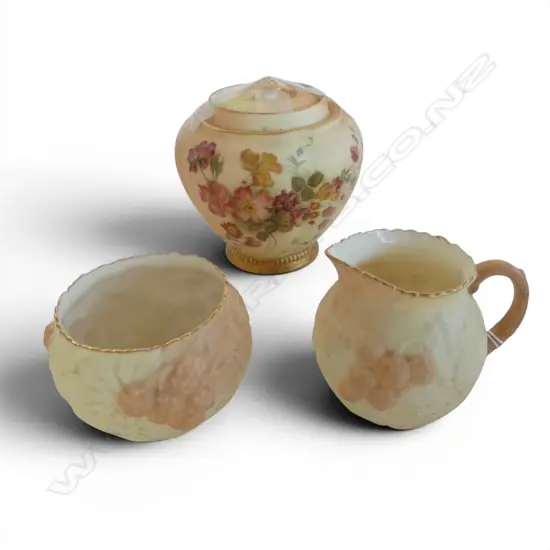 R/WORCESTER LIDDED JAR H110MM & LOCKE WORCESTER MILK & SUGAR H70MM