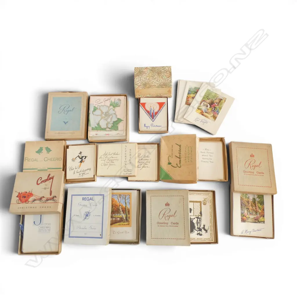 COLLECTION OF BOXED VINTAGE CARDS UNUSED Image 1++