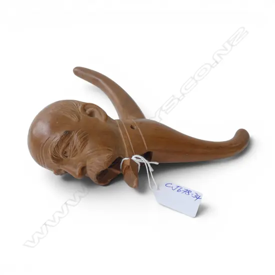 EARLY 20thC HAND CARVED TREEN NUT CRACKER as Otto von Bismark (1815-1898). H.200mm