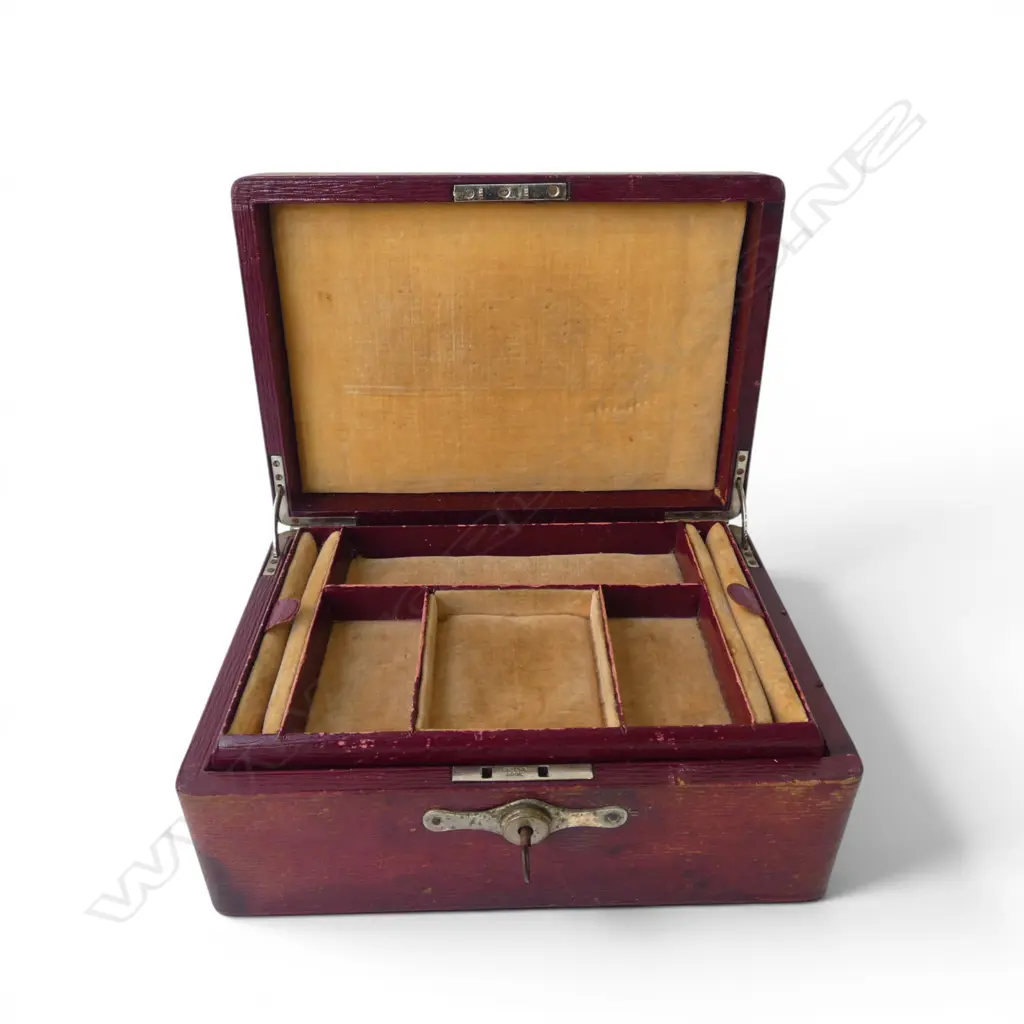 ANTIQUE JEWELLERY BOX W.255mm Image 1++