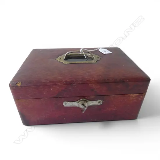 ANTIQUE JEWELLERY BOX W.255mm