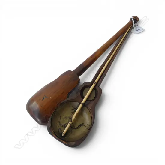 OLD OPIUM WEIGHTS, BAMBOO CASE L.380mm