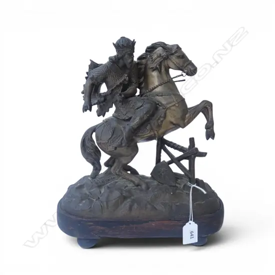 SPELTER SOLDIER ON HORSEBACK H.310mm