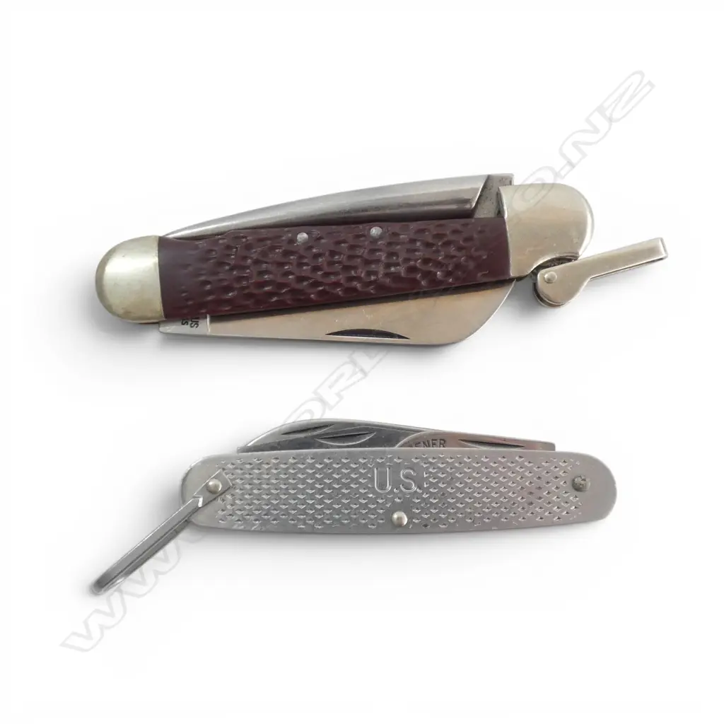 2 U.S MADE CAMILLUS POCKET KNIVES L.115mm Image 1++