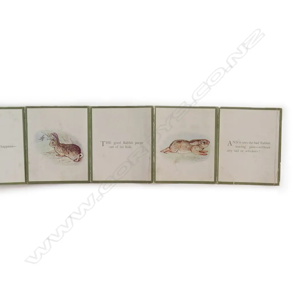 RARE 1906 BEATRIX POTTER 'The Story of a Fierce Bad Rabbit'  ACCORDIAN BOOK, 1st Edition Image 1++