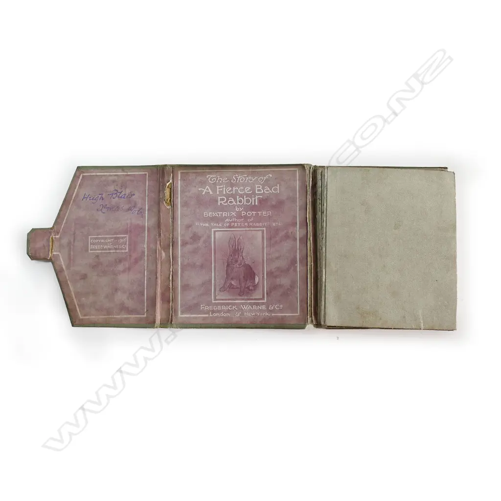 RARE 1906 BEATRIX POTTER 'The Story of a Fierce Bad Rabbit'  ACCORDIAN BOOK, 1st Edition Image 1++