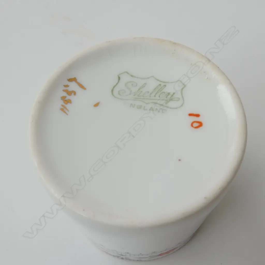SHELLEY CHINA TEAPOT LIDDED TURREEN 3CSPS & 2 COFFEE CAN MIXED PATS Image 1++