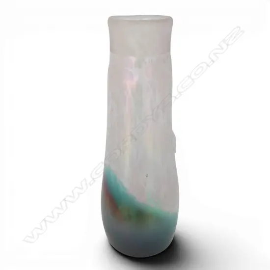 NZ STUDIO GLASS VASE SIGNED NEIL SIMPSON H320MM
