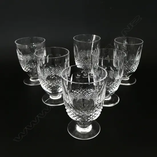 6 WATERFORD CRYSTAL GLASSES, H.100mm