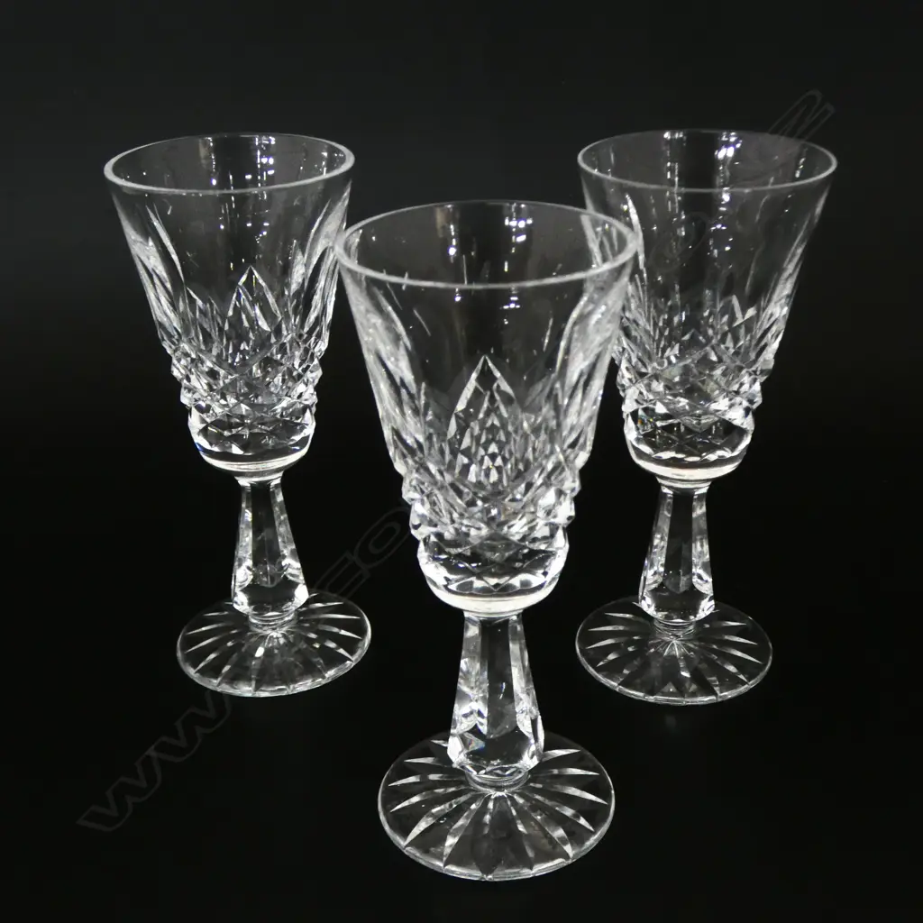3 WATERFORD  SWEET WINE GLASSES H135MM Image 1++