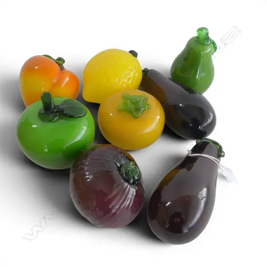 8 ART GLASS FRUITS L.165mm