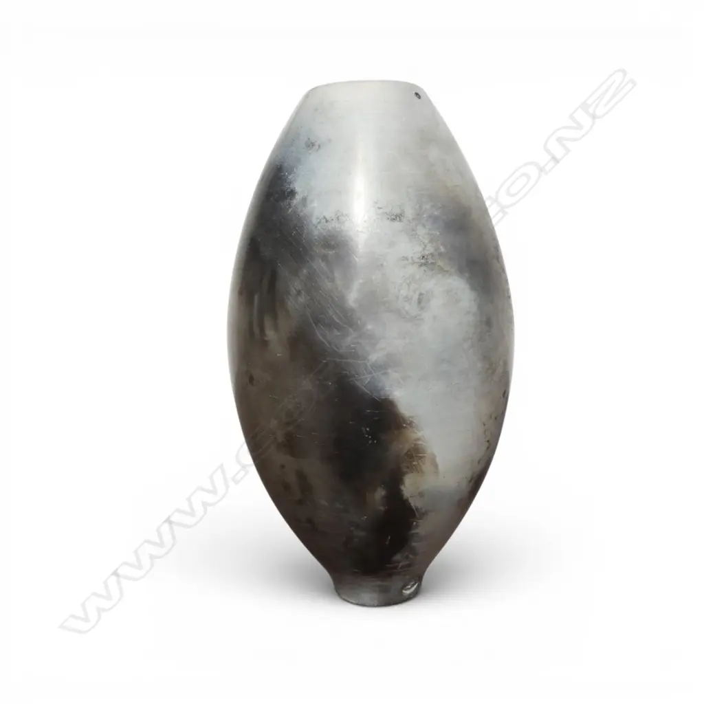 Graham Ambrose 'Pit Fired Long Orb' ceramic vase. H.168mm. See biographical details on previous lot Image 1++