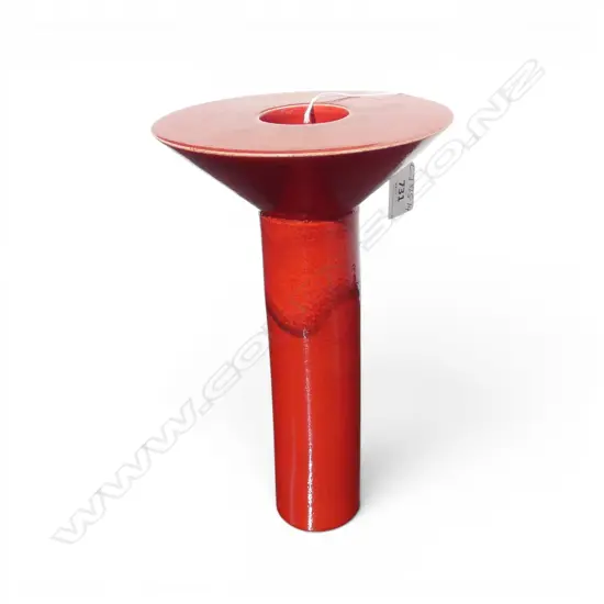 Graham Ambrose 'Double Walled Red' ceramic vase. H.250mm. See biographical details on previous lot